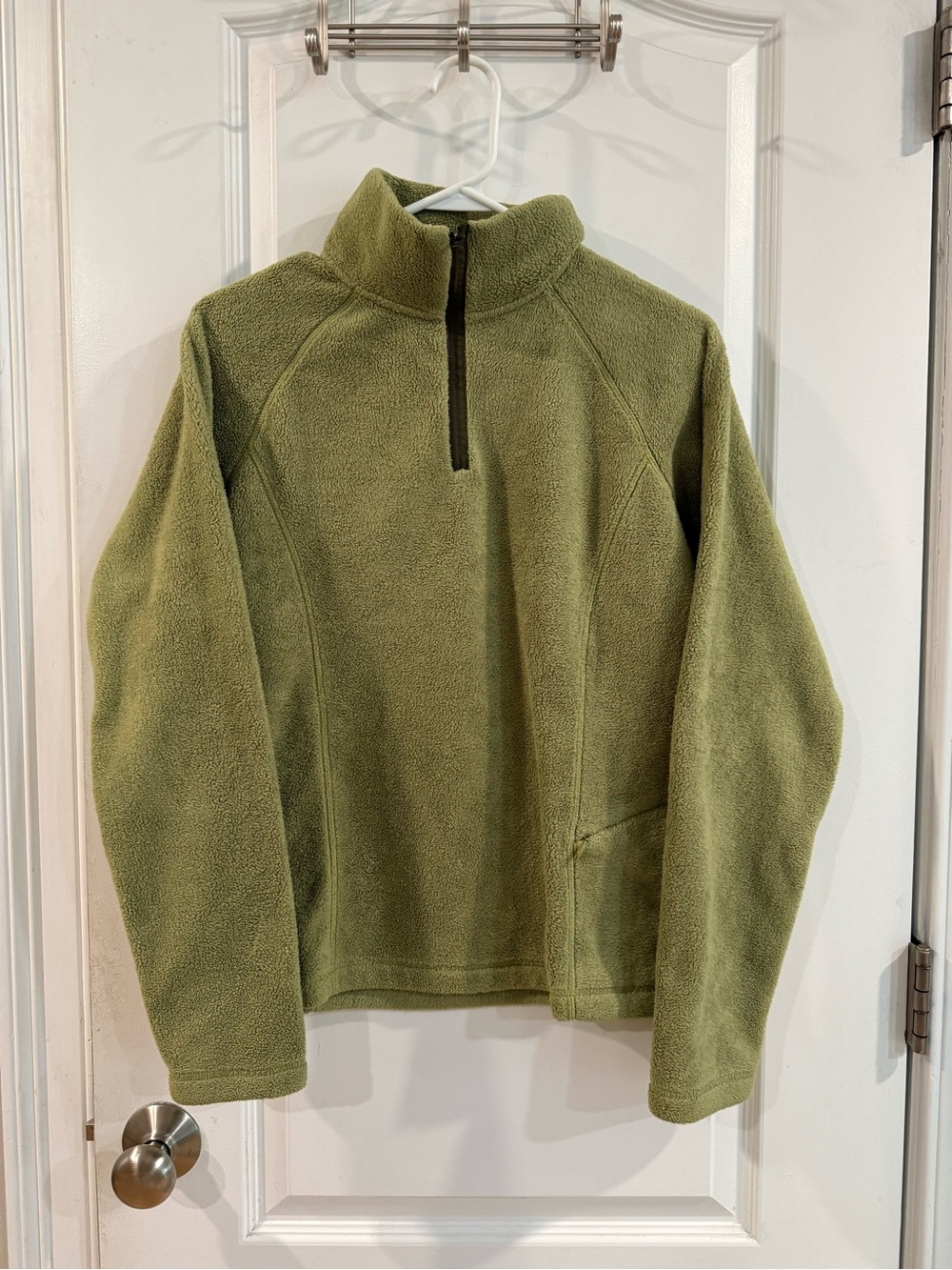 Horny Toad Womans Olive Green Quarter-Zip Fleece Pullover